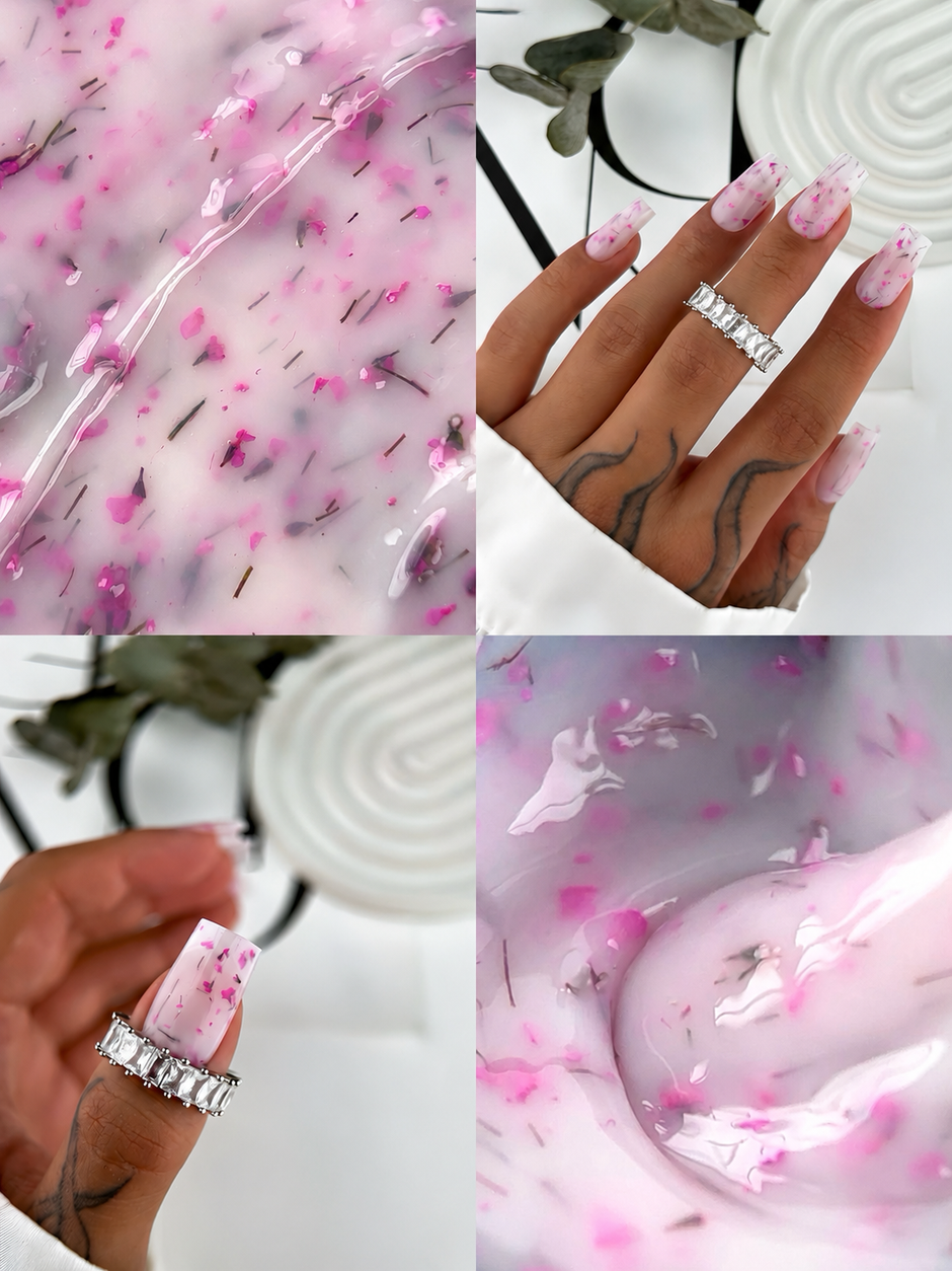 Milky Pink Flower Gel 15g HEMA & TPO Free